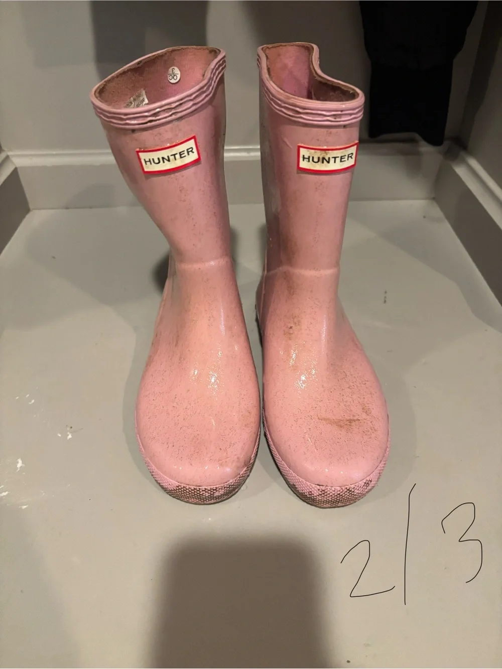 Hunter Pink Youth Waterproof Rain Boots